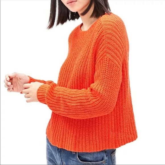 Eileen Fisher Knit Sweater Orange 